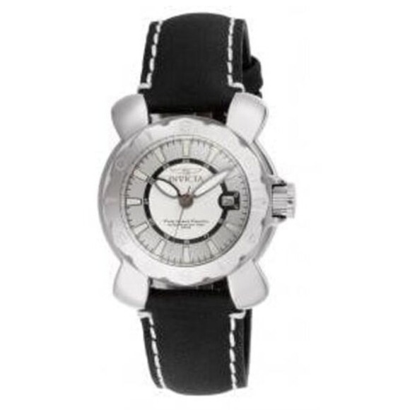 Vtg Y2K Invicta Round Baby Sports Lupah Espadon Silver Swiss Ladies Watch - Picture 1 of 3